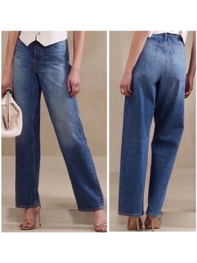 BANANA REPUBLIC Women’s Size‎ 27 Divisadero Wash Mid-Rise Loose Stovepipe Jeans